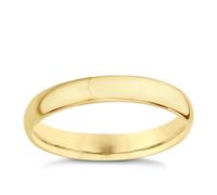 18ct Yellow Gold 3mm Extra Heavyweight D Shape Ring