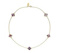 18ct Yellow Gold Blue John bloom Four Leaf Clover Necklace BLM-564
