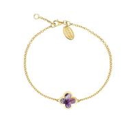 18ct Yellow Gold Blue John bloom Four Leaf Clover Polished Edge Bracelet BLM-546