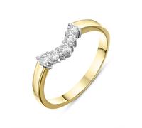 18ct Yellow Gold Diamond Five Stone V Set Eternity Ring FEU-2535