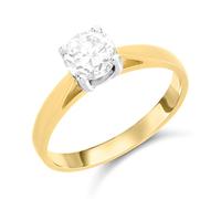 18ct Yellow Gold Diamond Solitaire Engagement Ring - 1.05ct - O-P/I1 - H101158
