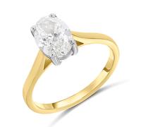 18ct Yellow Gold Diamond Solitaire Engagement Ring - 1.7ct - L/SI2 - H1716