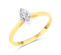 18ct Yellow Gold Diamond Solitaire Engagement Ring - 40pts - F/I2 - H04745