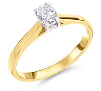 18ct Yellow Gold Diamond Solitaire Engagement Ring - 40pts - J/I2 - H04381
