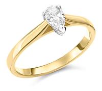 18ct Yellow Gold Diamond Solitaire Engagement Ring - 42pts - K/SI1 - H04635