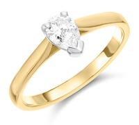 18ct Yellow Gold Diamond Solitaire Engagement Ring - 55pts - K/I1 - H0528