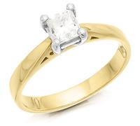 18ct Yellow Gold Diamond Solitaire Engagement Ring - 70pts - K/I2 - H07332