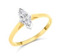 18ct Yellow Gold Diamond Solitaire Engagement Ring - 71pts - K/I1 - H07494