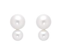 18ct Yellow Gold Double Freshwater Pearl Stud Earrings