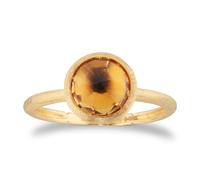 18ct Yellow Gold Jaipur Colour Collection Citrine Stacking Ring - Ring Size Q