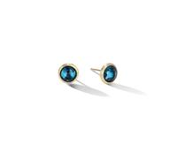 18ct Yellow Gold Jaipur Colour Collection London Blue Topaz Stud Earrings