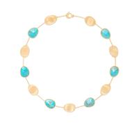 18ct Yellow Gold Lunaria Turquoise Collar Necklace
