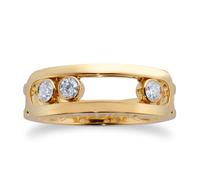18ct Yellow Gold Move Uno 0.24cttw Ring - Ring Size N