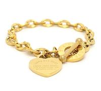 18CT Yellow gold over steel solid link chain proverbs 4:23 bracelet, bible verse engraved bracelet with the text - Above all else, guard your heart (16)