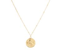 18ct Yellow Gold Plated Sterling Silver Leo Beaded Chain Horoscope Pendant