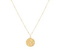 18ct Yellow Gold Plated Sterling Silver Pisces Beaded Chain Horoscope Pendant