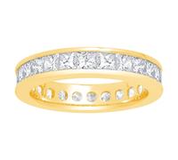 18ct Yellow Gold Princess Cut Full Eternity 3ct Diamond Ring