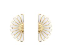 18ct Yellow Gold & Sterling Silver Daisy Stud Earrings