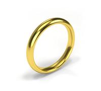 18ct Yellow Gold Wedding Ring - Premium Quality Court 3mm Band - Handmade in the UK - For Men and Women - UK Specialist In Wedding Rings and Bands