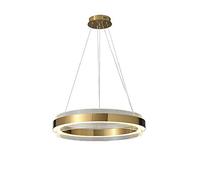 18''Diameter Nordic Minimalist Creative Pendant Lighting Fixture,40W Neutral Light Chandelier Lighting for Dining Living Room,Contemporary Rings Led Chandelier,65Cm(26Inch)