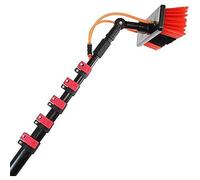 18ft Water Fed Pole Kit for Outdoor Window & Solar Panel Cleaning - Complete System with Scrubber Brush Hose Spray Washer Streak-Free Shine Efficient Cleaning Tool