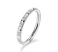 18G Conch Hoop Ring Cartilage Earrings 316L Surgical Steel Seamless Higned Segment Clicker Nose Ring Hoop Silver Helix Tragus Lip Lobe Earrings Septum Daith Piercing Jewellery 8mm with CZ Pyramid