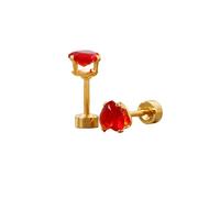 18G Cute Small Heart Rhinestone Cartilage Flat Back Earrings Little Mini Love Stud Cubic Zirconia Tiny Screw Tragus Simple Classic Conch Helix Earring Body Piercing Jewelry for Women Daughter Niece