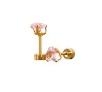 18G Cute Small Heart Rhinestone Cartilage Flat Back Earrings Little Mini Love Stud Cubic Zirconia Tiny Screw Tragus Simple Classic Conch Helix Earring Body Piercing Jewelry for Women Daughter Niece