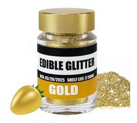 18g Edible Glitter - Luster Dust Edible Glimmer Powder for Sparkling Drinks, Foods, Wine, Cake - Food Grade Shimmer Dust Powder for Baking, Beverage, Cookies Decoration