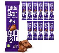 18g Little Bar Milk Chocolate Bites Smooth Creamy Texture Sweet Flavor Individually Wrapped Chocolate Bars Perfect for Snacking Sharing Party Treats Lunch Boxes Dessert Toppings Gift Pack (Pack of 12)