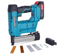 18GA 2 in 1 Cordless Brad Nailer & Staple Gun, Battery Powered Nail Gun with 2000pcs Nails & Staples, Supports F32 Brad Nails & 425K Staples, for Trim, Furniture & DIY Woodworking