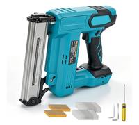18GA Cordless Brad Nailer and Stapler Compatible with Makita 18V, Brushless Nail Gun with 1000 Nails and 1000 Staples for Home Improvement, Woodworking, Upholstery (Blue)
