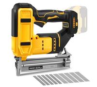 18GA Cordless Brad Nailer Compatible with Dewalt 20V Battery, 2 in 1 Brushless Nail Gun/Staple Gun with 500 Nails and 500 Staples Battery Powered for Home Improvement DIY Woodworking (No Battery)