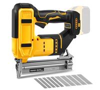 18GA Cordless Brad Nailer Compatible with Dewalt 20V Battery, 2 in 1 Brushless Nail Gun/Staple Gun with 500 Nails and 500 Staples Battery Powered for Home Improvement DIY Woodworking (No Battery)