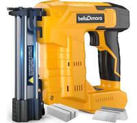 18GA Cordless Brad Nailer for Dewalt 20V Battery, 2 in 1 Nail Gun & Staple Gun with 1000 Nails &1000 Staples, Battery Powered Nail Gun for Home Improvement(No Battery)