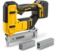 18GA Cordless Nail Gun Compatible with Dewalt 20V- Multi Electric Brad Nailer & Staple Gun with 500 Nails and 500 Staples for Woodworking, Dual Safety Switch, 2 Firing Modes (No Battery)