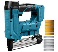 18GA Nail Gun Compatible with Makita 18V Battery, 2 in 1 Cordless Brad Nailer/Electric Stapler 500pcs Nails and 500pcs Staples Included for Home Improvement DIY Woodworking (No Battery)