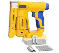 18GA Nail Gun for Dewalt 20V Battery (Tool Only), 2 in 1 Cordless Brad Nailer/T50 Crown Stapler, Nail Gun Battery Powered with 2,000PCS Staples and Nails for Upholstery & Family DIY