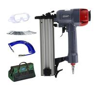 18GA Pneumatic Brad Nailer,Accepts 5/8 to 2Inch Brad Nails & Crown 5/8 to 1-5/8 Inch Staple.2 in 1 Nail Gun with 1600 Nails and 1200 Staples (Include 6m Air Tube & Portable Bag)