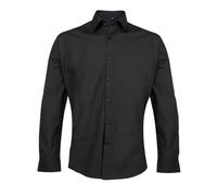(18in, Black) Premier Mens Supreme Poplin Formal Shirt