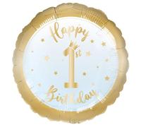 18In Boy 1St Bday Foil Balloon, Blue