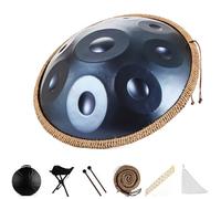 18in Small Steel Tongue Drum Kit, Hand Pan Drums Percussion Instrument, 9Notes Classic G Minor Generates Yoga Meditation, for Musical Education Entertainment-Blue||18in