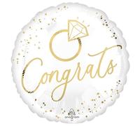 18In White Gold Wedding Foil Balloon