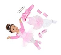 18Inch Ballet Dance Practice Clothes For Girl Doll Elastic Stretchy Fabric Easy Wear Dance Costume Princess Tutu Outfit Girl Doll Outfit