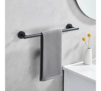 18Inch Bathroom Towel Bar, NSCMQSL Stainless Steel Towel Racks for Bathroom, Single Towel Rod for Bathroom Heavy Duty Wall Mounted Towel Rack Hanger(Matte Black)