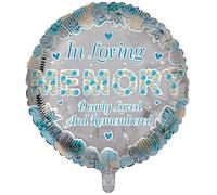 18inch Round In Loving Memory Blue Remembrance Balloon