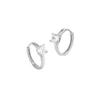 18K Gold Bezel Set Moissanite Hoops, Moissanite Hoop Earrings, Available in Yellow or White