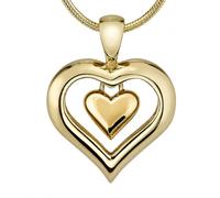 18K Gold Finish Heart Cremation Necklace for Ashes - Memorial Urn Keepsake Locket Pendant with 20” Gold Snake Chain, Meaningful Remembrance Jewelry