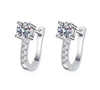 18K Gold Moissanite Stud Earrings, Round Cut Moissanite Studs, Beautiful Jewelry for Women