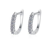 18K Gold Moissanite Stud Earrings, Round Cut Moissanite Studs, Beautiful Jewelry for Women